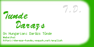 tunde darazs business card